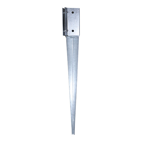 50mm Drive-In Post Spike – Bolt Secure – Hot Dipped Galvanised Steel Fence Post Support (Pack of 1)