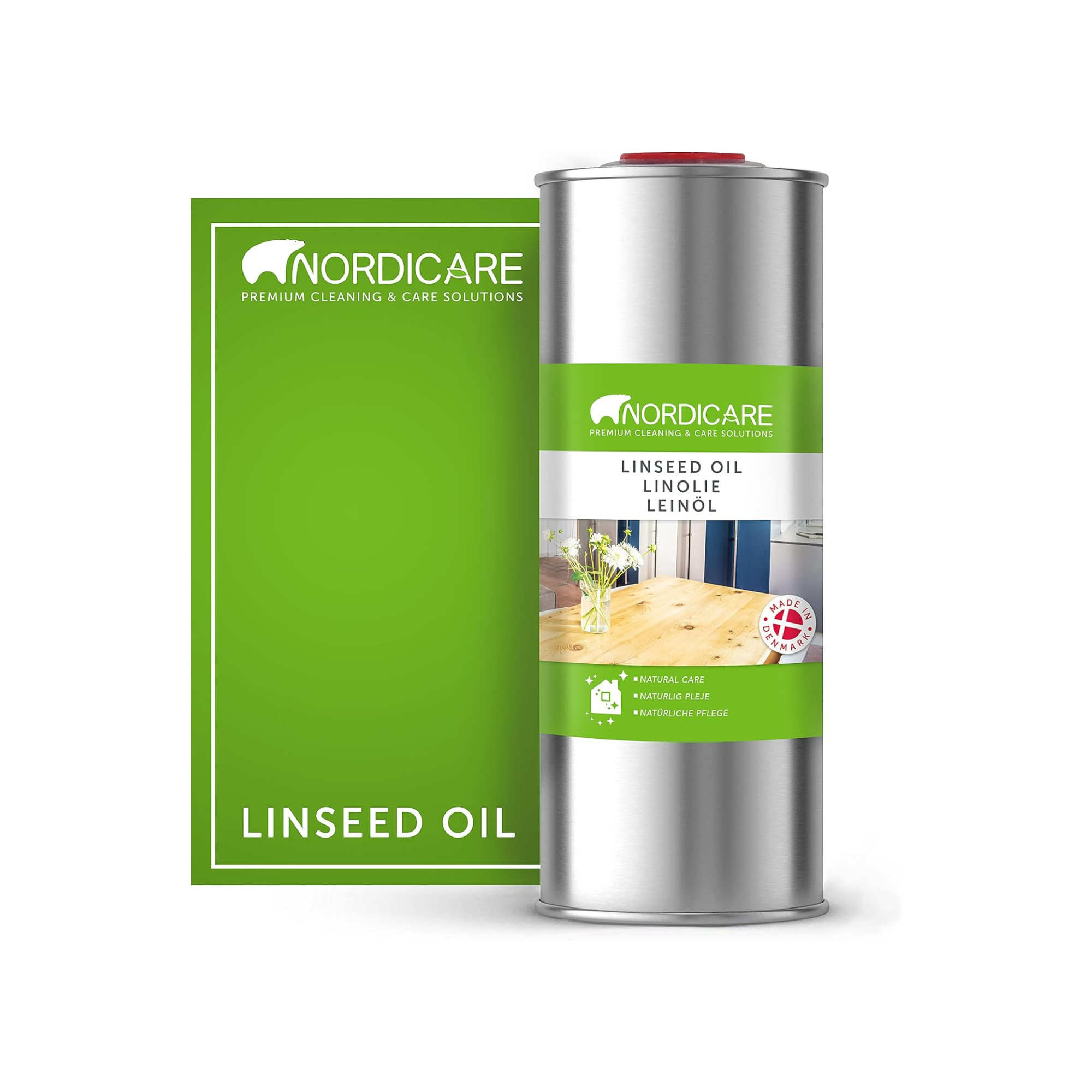 Nordicare Colorless Wood Furniture Oil - 275ml, For Oak, Teak, Walnut & More, Made In Denmark