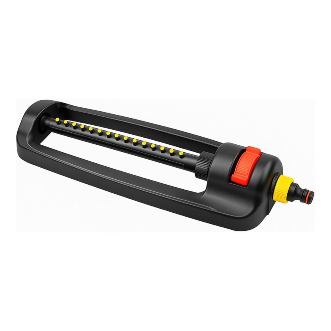 Oscillating Garden Sprinkler – Automatic Lawn Sprinkler Irrigation for Garden with Adjustable Water Flow & Quick-Click Hose Connector (Black)