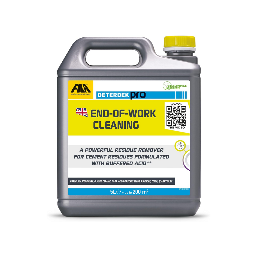 FILA DETERDEK PRO – 5L Cement Remover, Brick Acid Cleaner & Patio Cleaner for Efflorescence, Porcelain & Tile