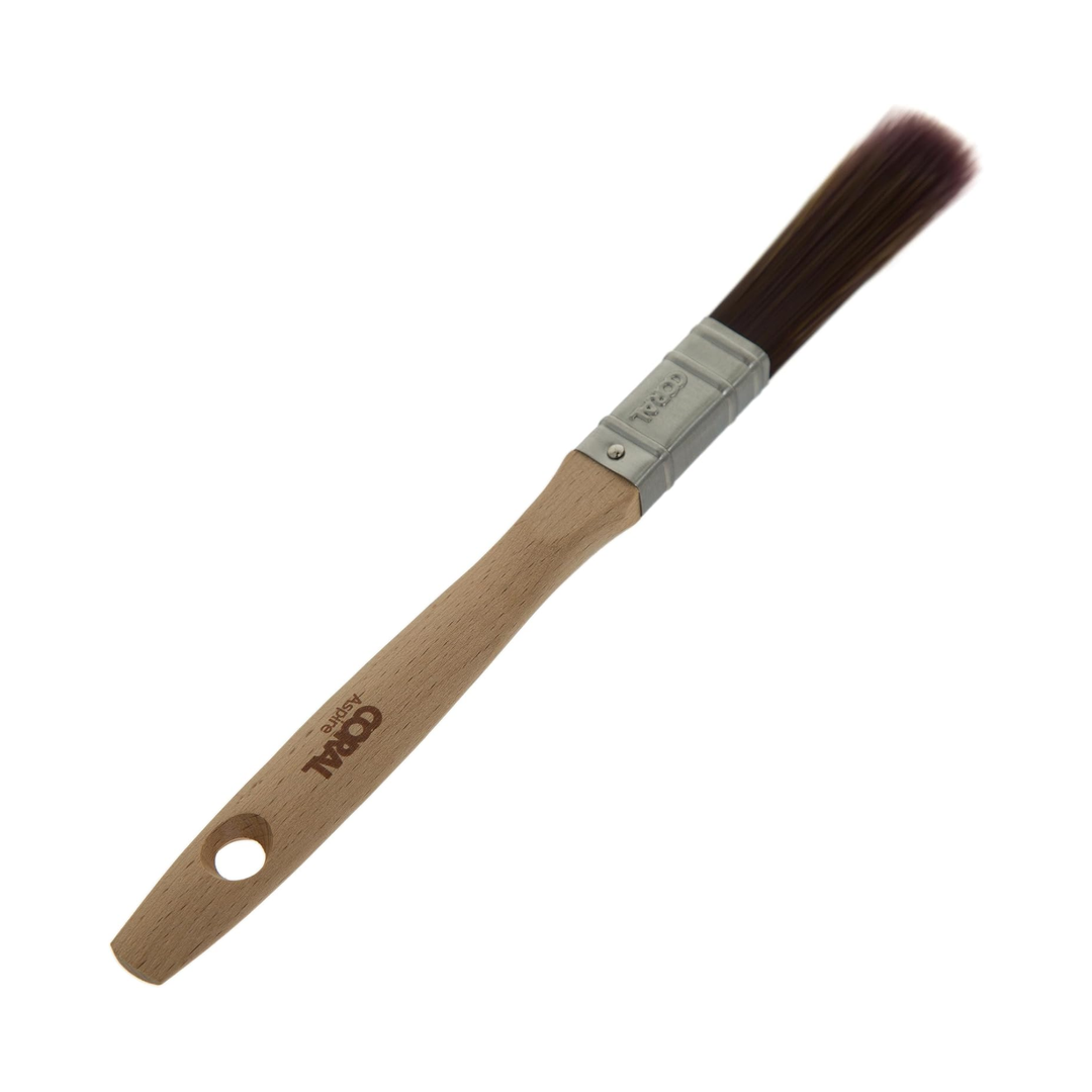 (PACK OF 1) 0.5" Paint Brush – Coral Aspire 31710 Professional Firm Straight Cut Brush with Flat Profile for Smooth Finish, Trade Emulsion & Gloss – FSC Wood Handle