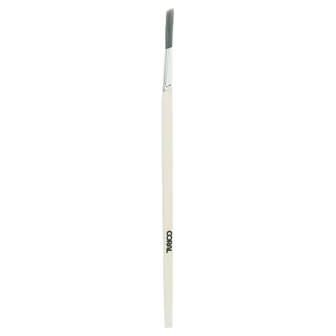 (PACK OF 1) Coral Precision 33471 Angled Lining Fitch Paint Brush 0.25" – Platinum Easy Clean Filaments for Fine Detailing