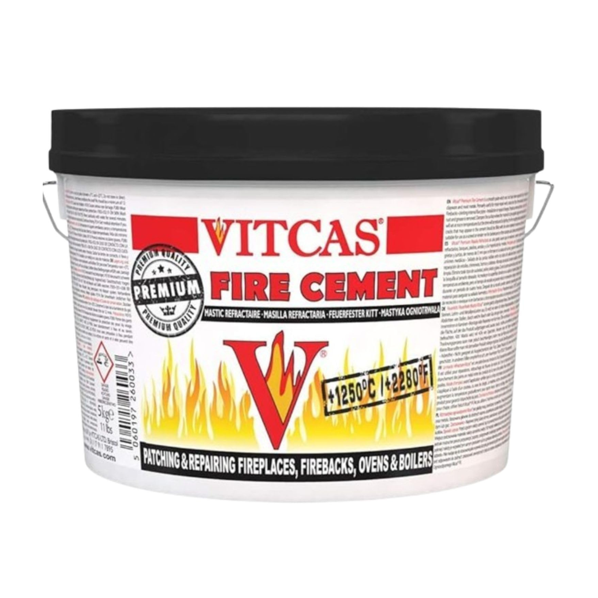 Vitcas 5kg Black Fire Cement Fixings Direct