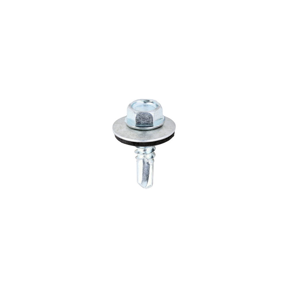 Metal Construction Light Section Screws β Hex Head with EPDM Washer β Self-Drilling Zinc Coated