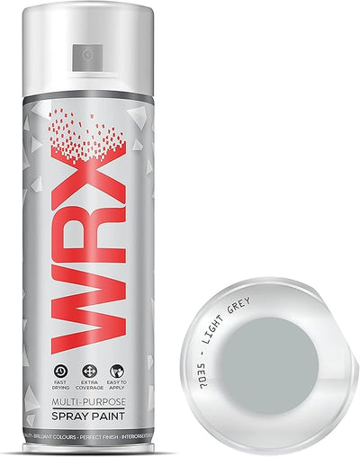 400ml WRX Light Grey RAL 7035 spray paint aerosol can for metal, wood & plastic.