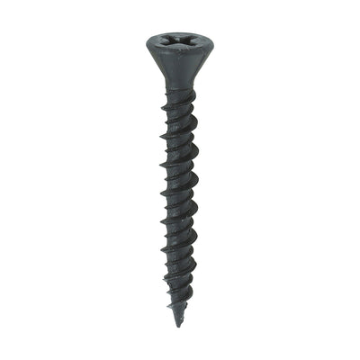 Drywall Dense Board Screws – PH Reduced Countersunk High-Low Thread – Black – Box of 1000
