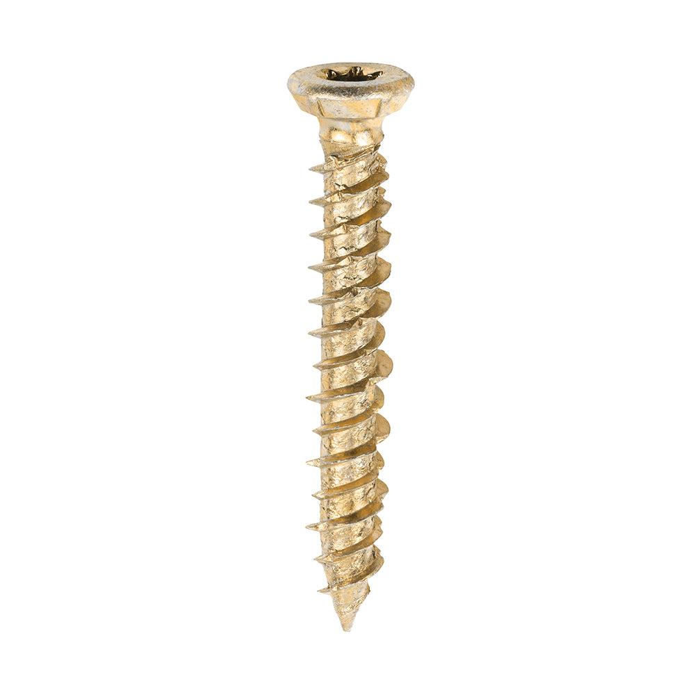 Concrete Screws - TX Flat Countersunk Yellow for Secure Fixings in Masonry & Wood