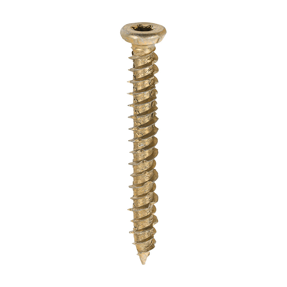 Concrete Screws - TX Flat Countersunk Yellow for Secure Fixings in Masonry & Wood