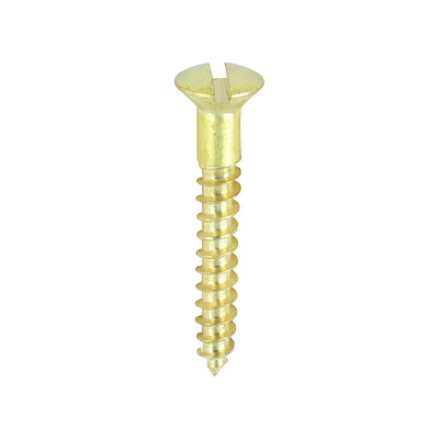 Solid Brass Timber Screws – Slotted Round Head Wood Screws for Carpentry & Joinery