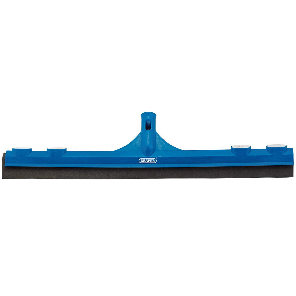 Draper 600mm floor squeegee with blue plastic frame and black EVA insert.