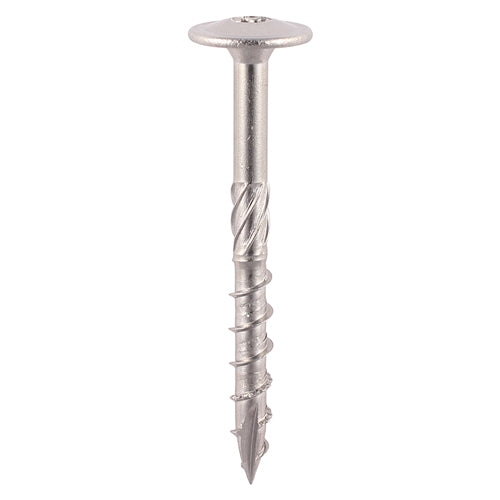 Timber Frame & Landscaping Screws – Wafer Head A2 Stainless Steel – For Outdoor Timber-to-Timber Construction – Includes TX40 Bit (PACK OF 20)