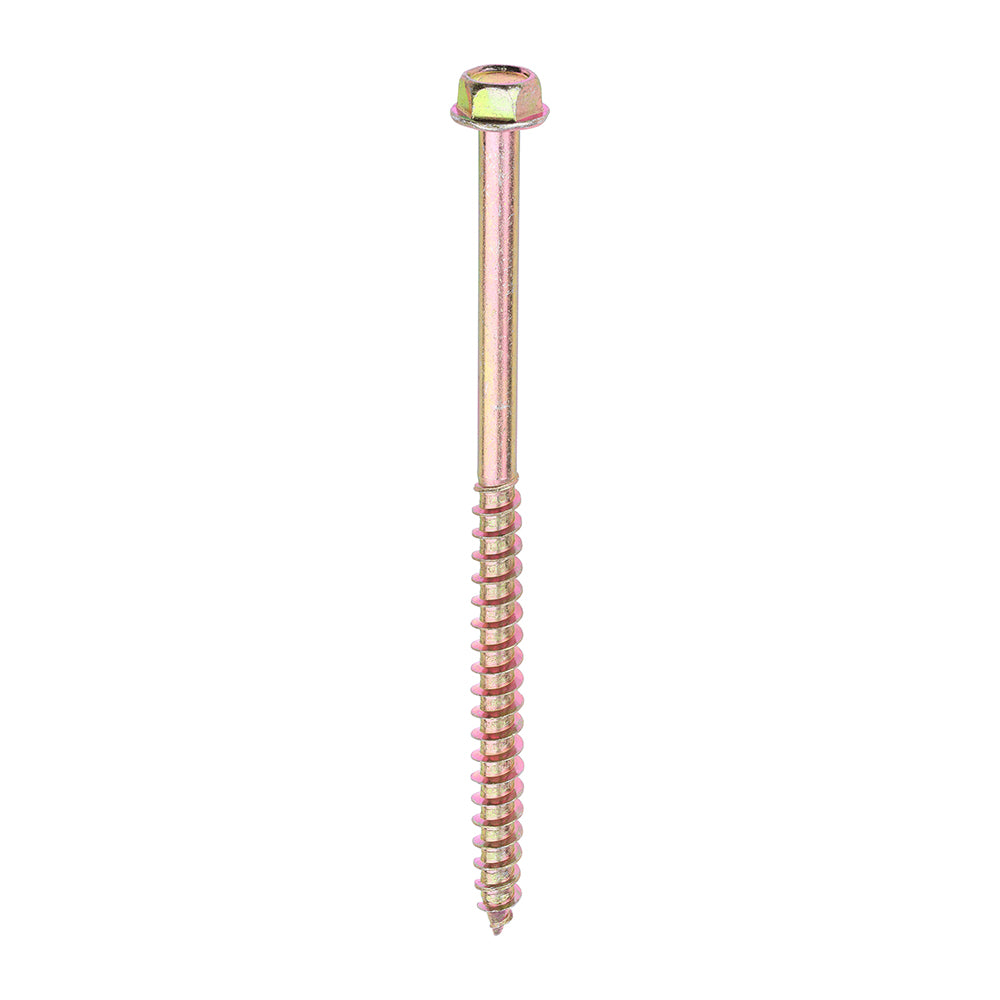 Advanced Coach Screws Hex Flange – Yellow Zinc-Passivated Corrosion-Resistant Coach Bolts