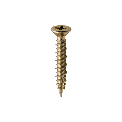 [1000 Box] TIMCO Window Fabrication Screws Countersunk PH2, High-Low Thread, Slash Point, Yellow Zinc PVCu & Frame Fixings