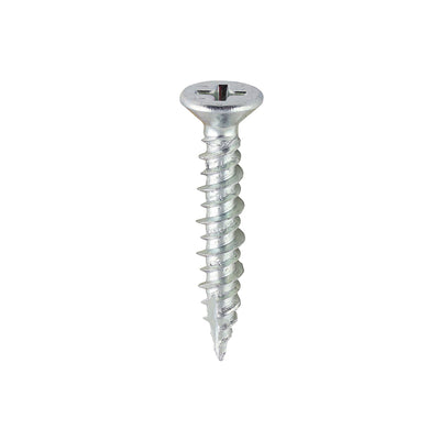 [Box of 1000] Window Fabrication Screws Countersunk PH2, High-Low Thread, Slash Point Zinc Finish – PVCu Frame & Hardware Fixings