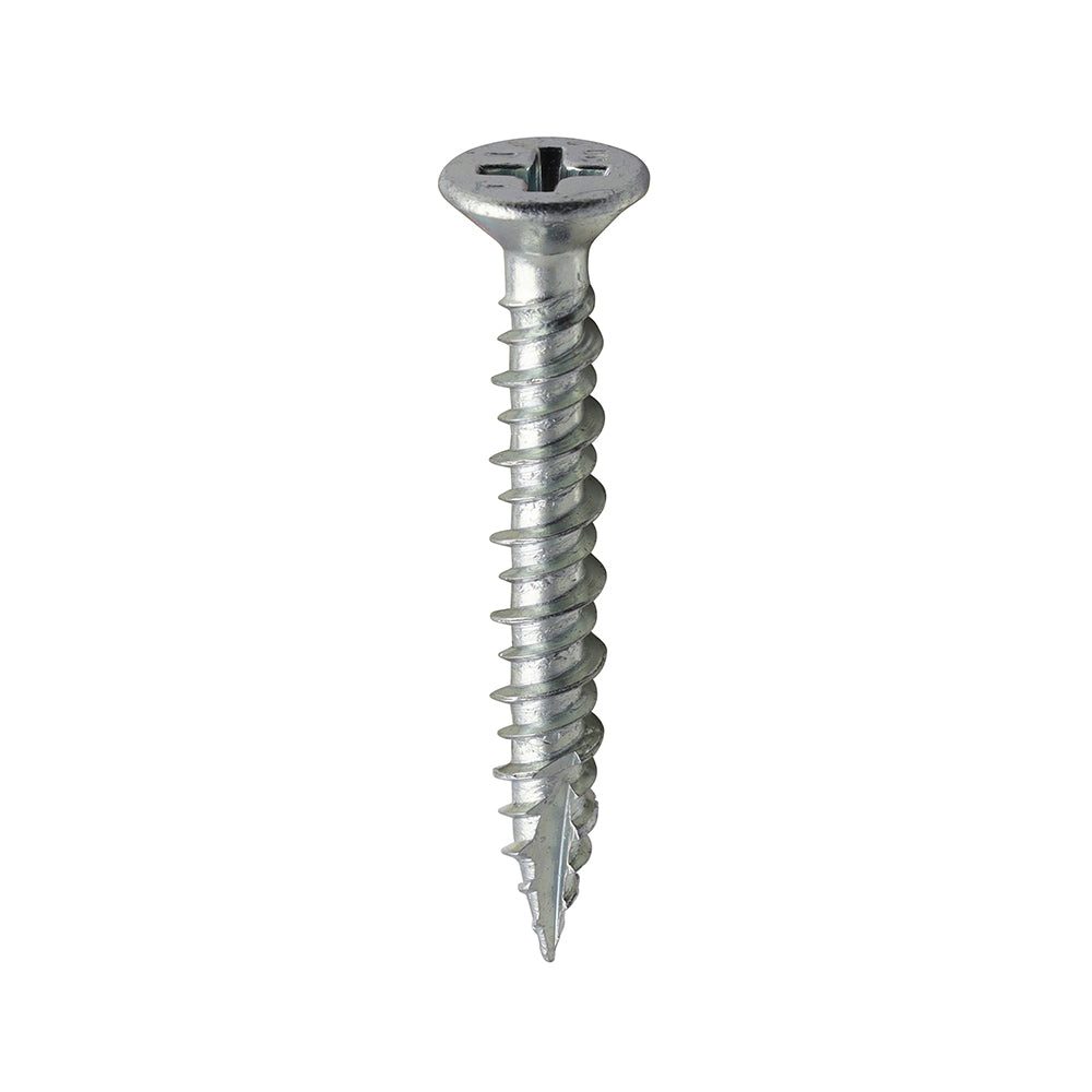 [Box of 1000] Window Fabrication Screws Countersunk PH2, High-Low Thread, Slash Point Zinc Finish – PVCu Frame & Hardware Fixings