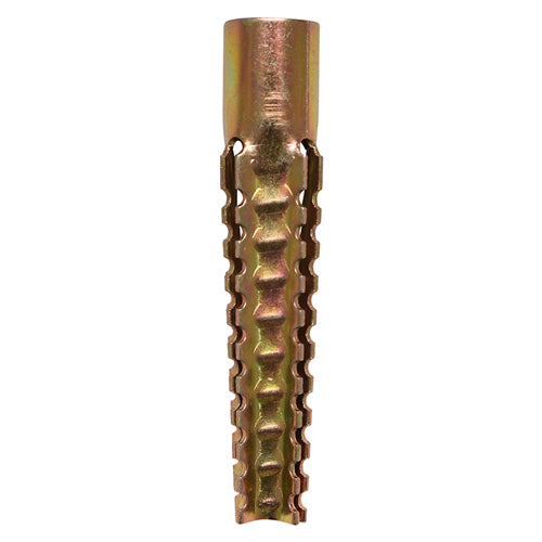 Metal Expansion Plugs - Yellow | Heavy Duty All Steel Wall Fixings for Masonry & Blockwork