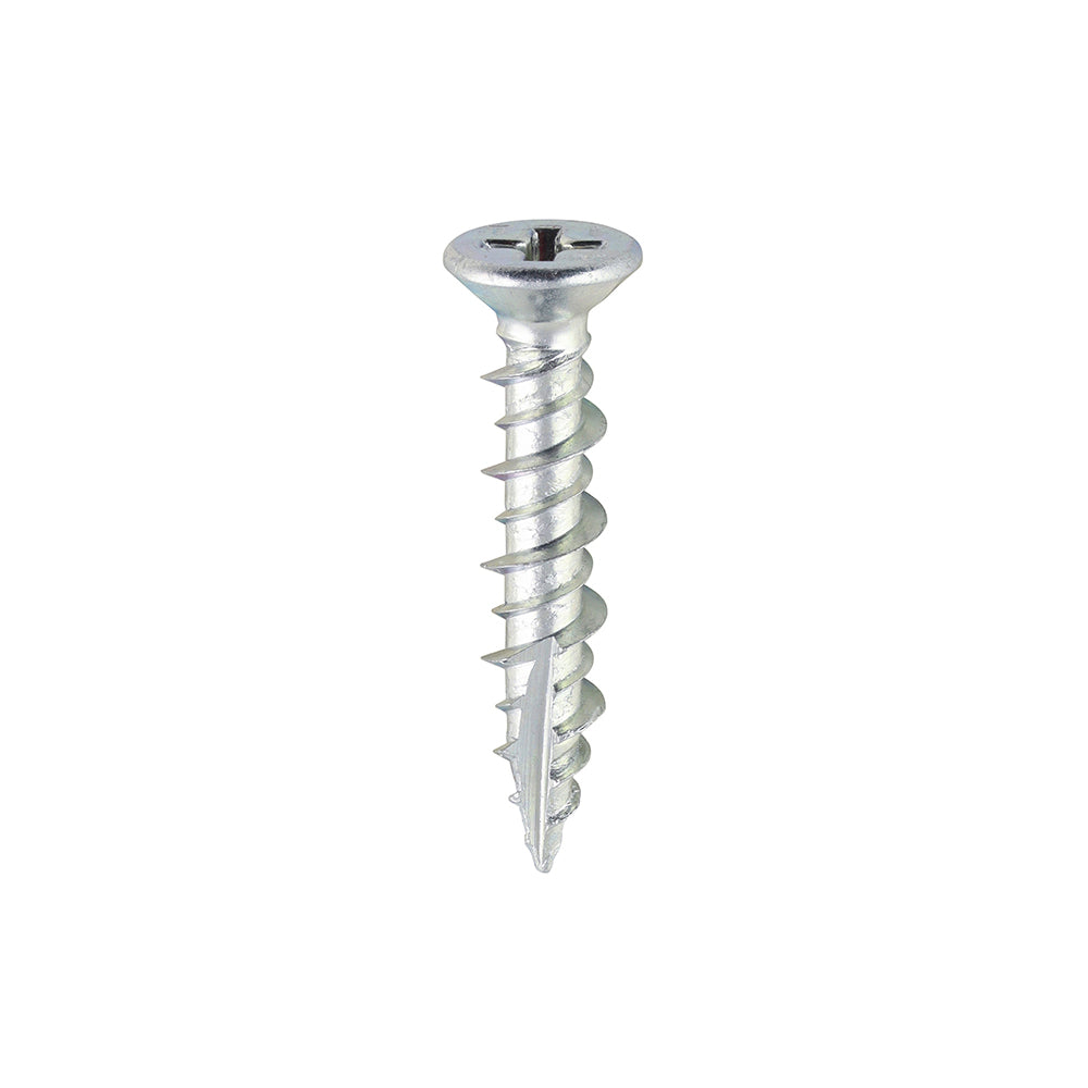 [Box of 1000] Window Fabrication Screws Countersunk PH2, High-Low Thread, Slash Point Zinc Finish – PVCu Frame & Hardware Fixings
