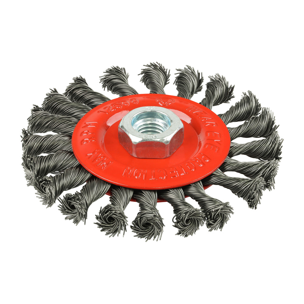 115mm Angle Grinder Wheel Brush – Twisted Knot Stainless Steel, Heavy Duty Wire Brush for Rust & Paint Removal