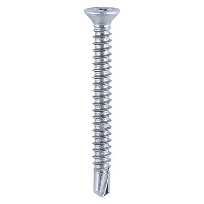 Window Fabrication Screws Countersunk with Ribs PH Self-Tapping Self-Drilling Point Zinc (1000 pcs)