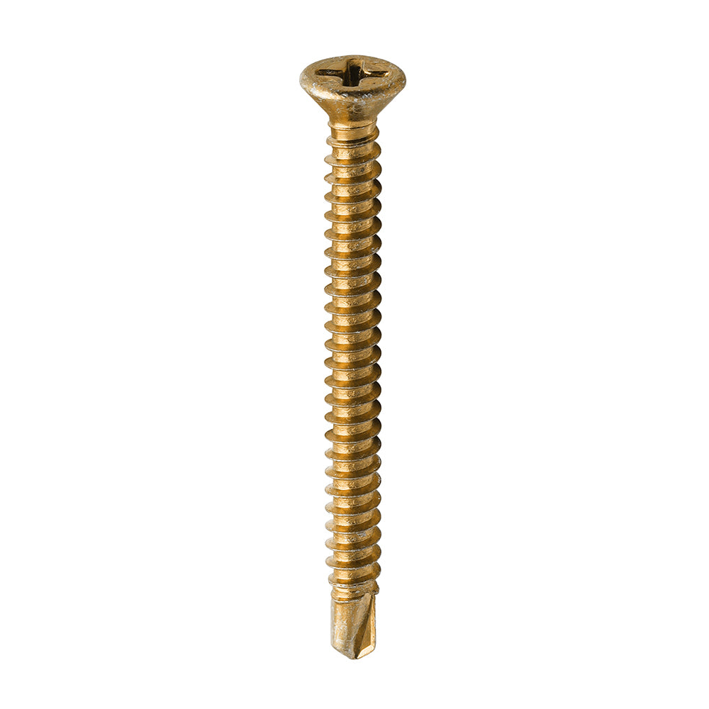 Window Fabrication Screws Countersunk PH Self-Tapping Self-Drilling Point Yellow
