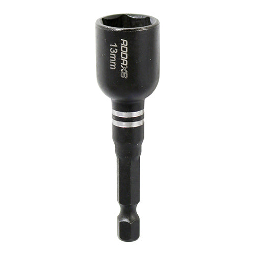 (PACK OF 1) Impact Magnetic Socket Driver – Heavy Duty Black Phosphate Fastening Tool