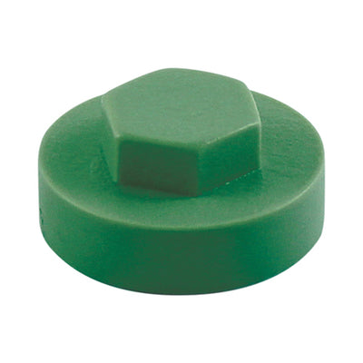16mm Hex Head Screw Cover Caps – Jade Green Plastic Roofing Finishing Caps (BOX OF 1000)