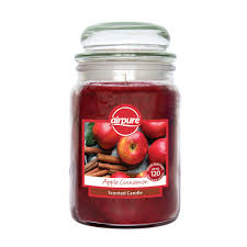 An 18oz Apple Cinnamon Jar Candle glowing warmly, bringing cozy fragrance to any home.