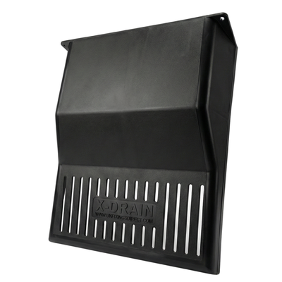 XDrain Black Plastic Drain Cover Leaf Stopper 30x30x9cm.
