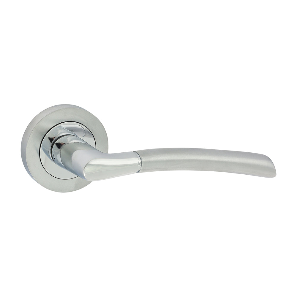 51mm Lever On Rose Handles | Contemporary Internal Door Furniture | Bolt Through Fixings