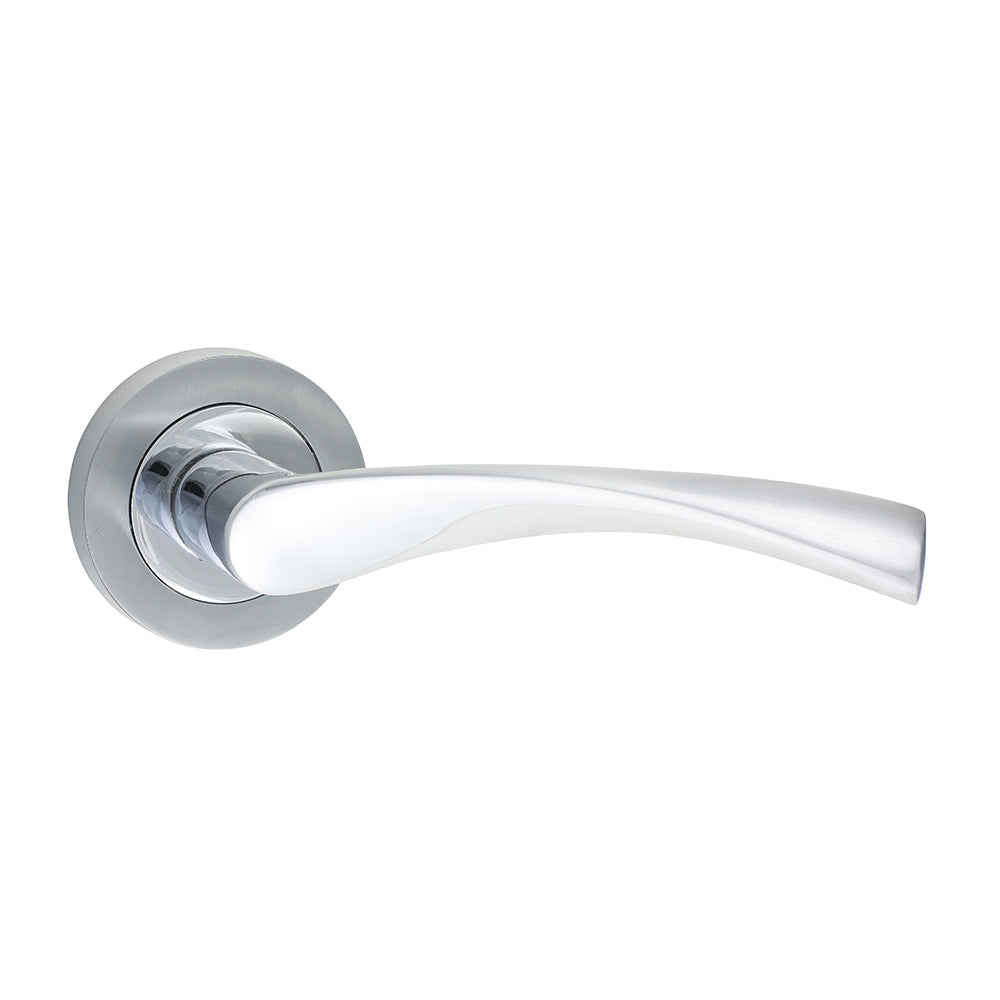 51mm Lever On Rose Handles | Contemporary Internal Door Furniture | Bolt Through Fixings