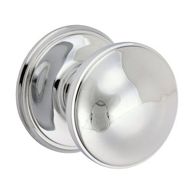 66mm Centre Door Knob | Polished Chrome Solid Brass Fixed Pull Knob Modern Entrance