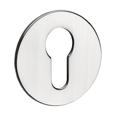 52mm Euro Profile Escutcheon | Polished Stainless Steel Self-Adhesive Round Keyhole Cover