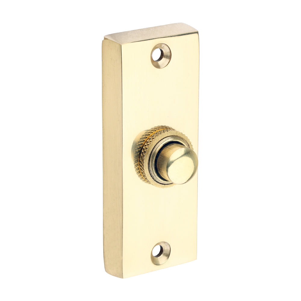 Traditional Door Bell Push – Polished Brass Solid Brass Victorian Door Chime Button