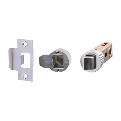64mm / 45mm Quick Fit Latch | Round Tubular Nickel Internal Door 45mm Backset