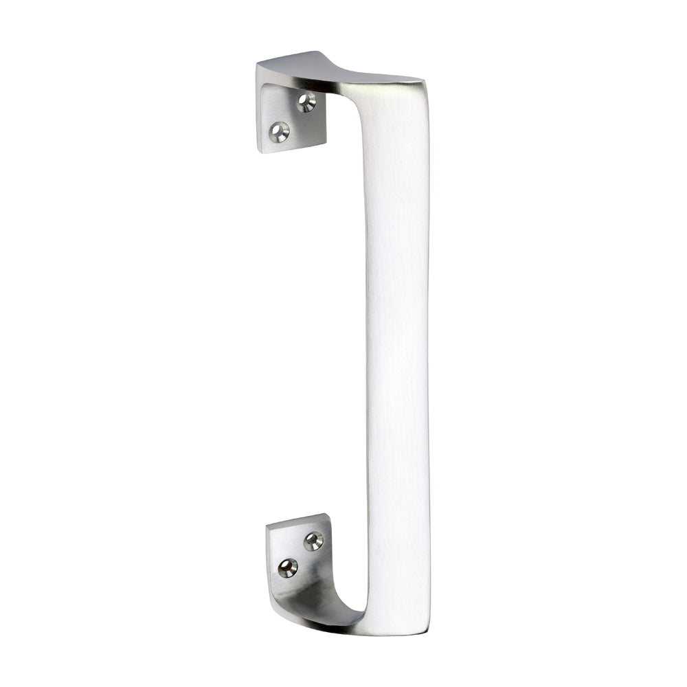 228mm Oval Grip Pull Handle – Satin Chrome Door Pull for Internal & External Doors, Cabinets & Sliding Doors