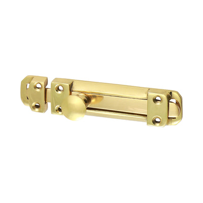 Contract Flat Section Bolt Polished Brass – Traditional Flush Door Bolt for French & Double Doors (PACK OF 1)