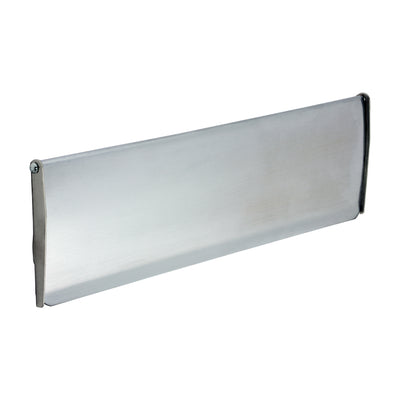302x86mm Letter Tidy | Satin Chrome Letter Box Cover Internal Letter Plate Draft Seal