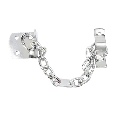 44mm Satin Chrome Security Door Chain – Slim Pattern Door Restrictor for Glazed and Narrow Stile Doors (PACK OF 1)