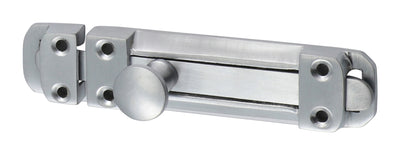 Contract Flat Section Bolt 200mm Satin Chrome – Decorative Flush Door Bolt for French & Double Doors (PACK OF 1)