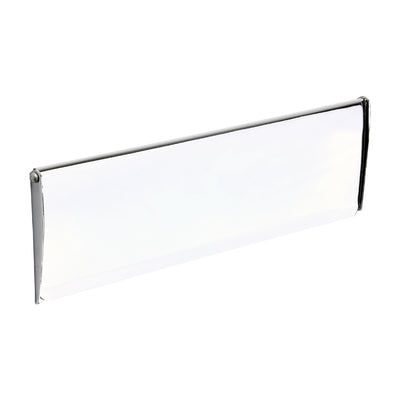 302x86mm Letter Tidy | Polished Chrome Letter Box Cover Internal Letter Plate Draft Seal