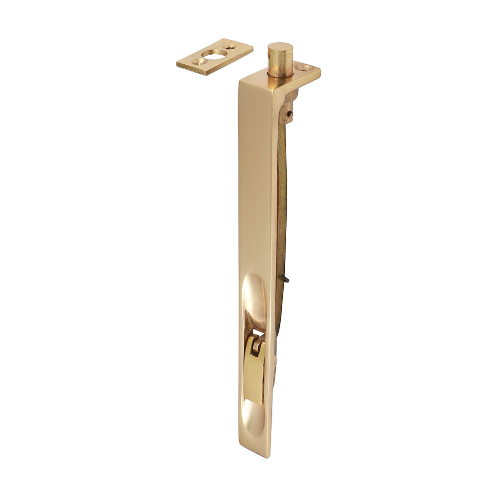 Lever Action Flush Bolt – Polished Brass Door Security Bolt for Double Doors & French Doors (BAG OF 1)