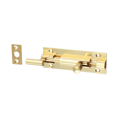 Necked Barrel Bolt – Polished Brass Finish for Flush & Recessed Doors (PACK OF 1)
