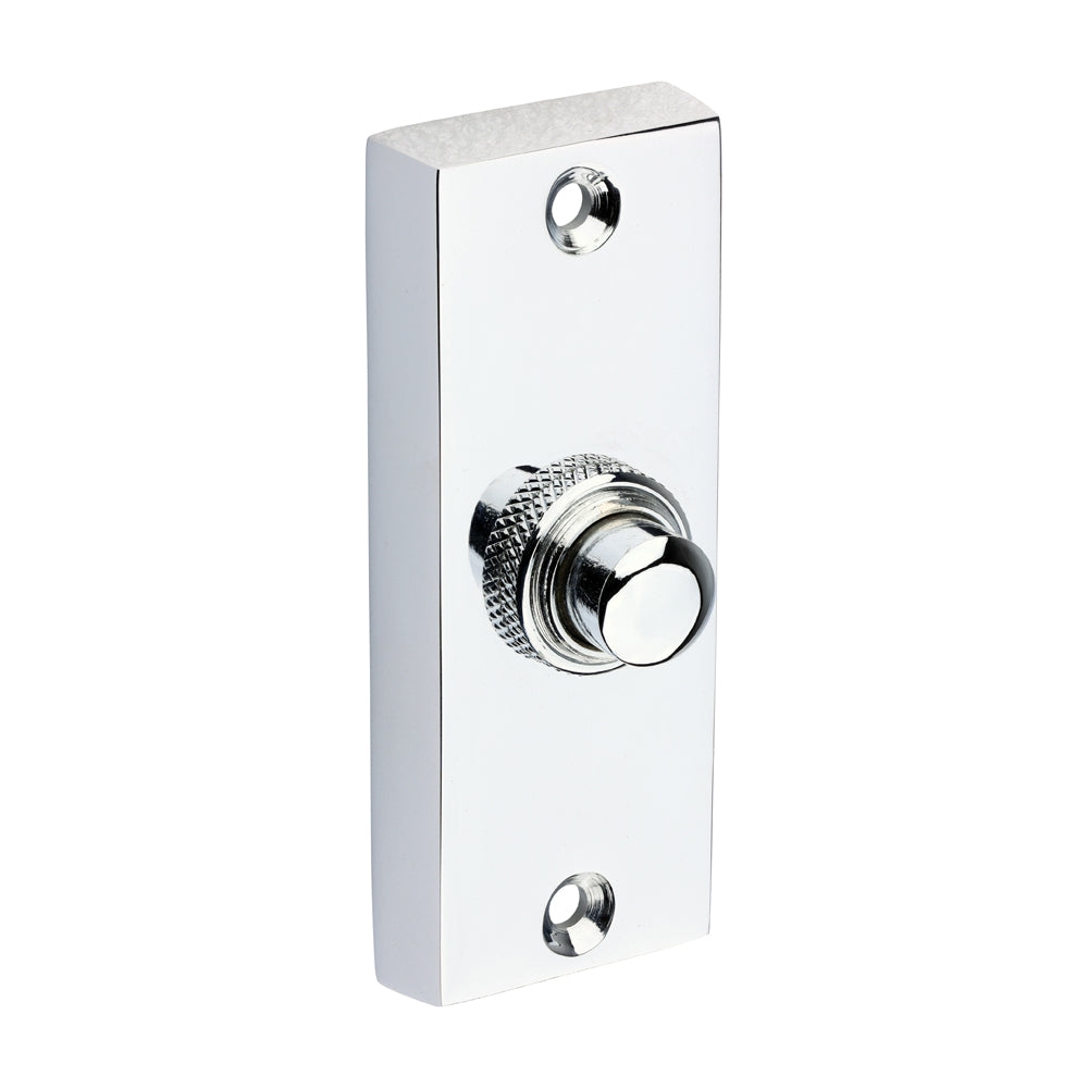Traditional Door Bell Push – Polished Chrome Solid Brass Victorian Door Chime Button