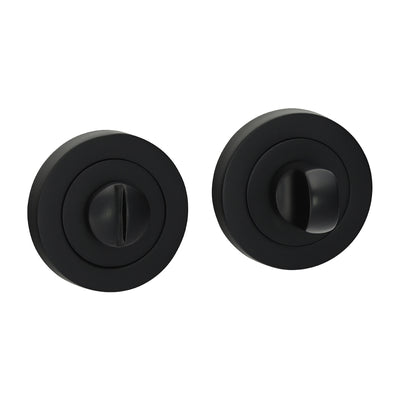 51mm Bathroom Thumb Turn And Release | Contemporary Internal WC Door Lock | Screw On Rose