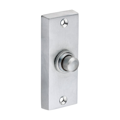 Traditional Door Bell Push – Satin Chrome Solid Brass Victorian Door Chime Button