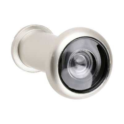 180 Degree Door Viewer 15mm Satin Chrome Wide Angle Spyhole for 35-50mm Doors, Security Front Door Peephole with Crystal Clear Glass Lens
