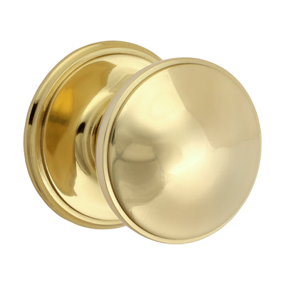 66mm Centre Door Knob | Polished Brass Solid Brass Fixed Pull Knob Traditional Entrance
