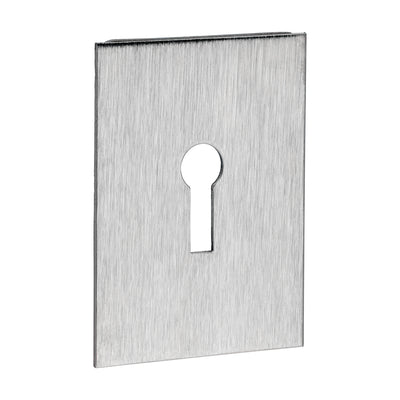 65x47mm Lock Profile Escutcheon | Satin Stainless Steel Self-Adhesive Oblong Keyhole Cover