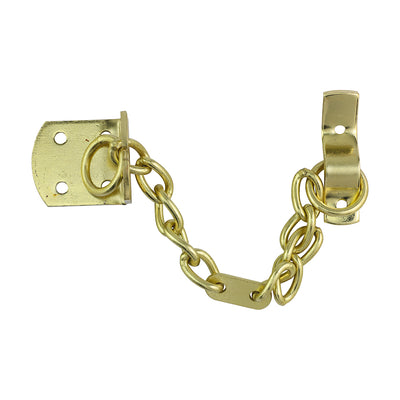 44mm Electro Brass Security Door Chain – Slim Pattern Door Restrictor for Glazed Doors (PACK OF 1)