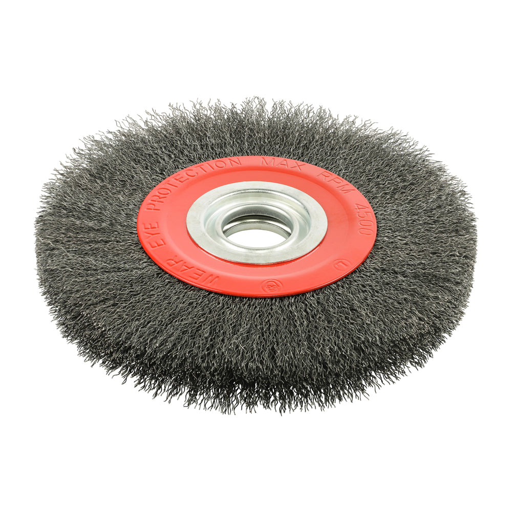 Wheel Brush with Plastic Reducer Set – Crimped Steel Wire